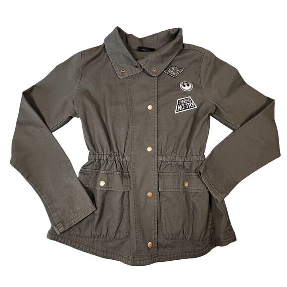 Star Wars Her Universe Military Field Jacket Womens Sz S Utility Cinch Waist - Picture 2 of 10